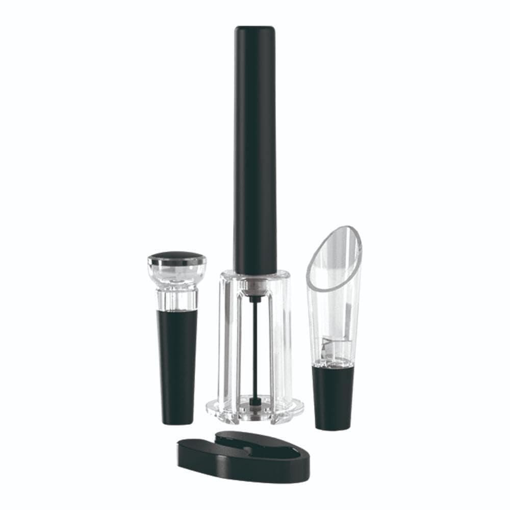 Kit Saca Rolha De Pressão Com 4 Peças Preto Mimo Style