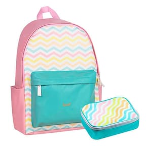 Mochila Enjoy Colorida + Estojo Pompom - BRW