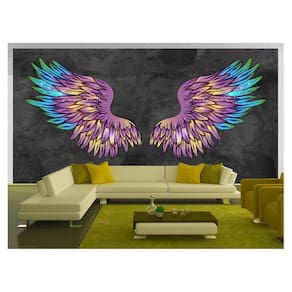 Papel De Parede 3D Arte Asas Selfie Insta Cores 3,5M Tra405