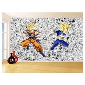 Papel De Parede Dragon Ball Goku Vegeta Anime 3,5M Dbz153