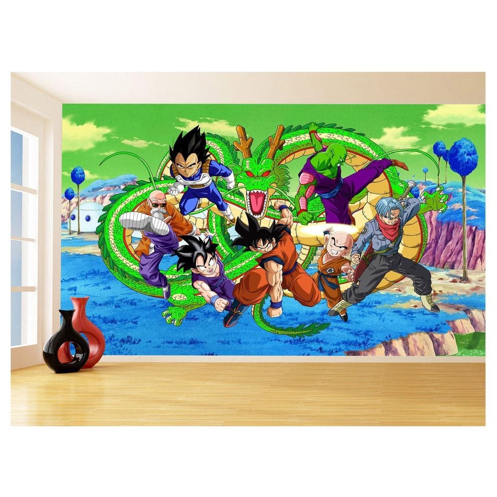 Papel De Parede Dragon Ball Goku Vegeta Anime 3,5M Dbz371