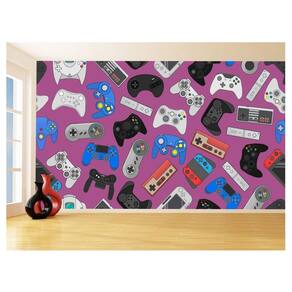 Papel De Parede 3D Infantil Controle Game Jogo 3,5M Azs226
