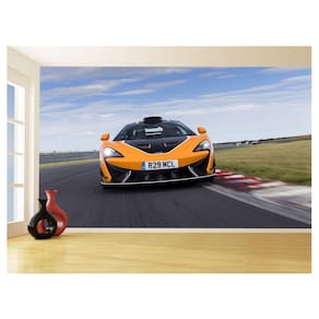 Papel De Parede 3D Carro Mc Laren Pista Super 3,5M Car268