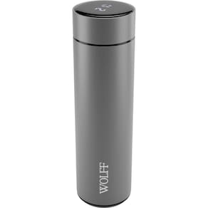 Garrafa térmica de inox com termômetro led 500ml wolff 29116