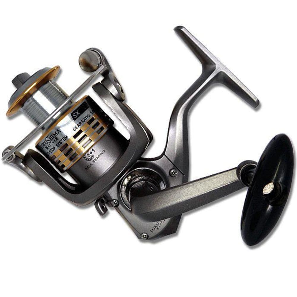 Molinete tokushima linha sx para pesca 3+1 rolamentos