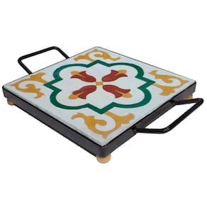 Descanso De Panela Apoio De Mesa Ladrilho Hidráulico P- Travessa Ladrilho E1