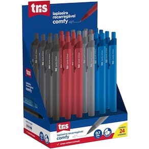 Lapiseira 0.7mm tris comfy 4cores classicas summit dp.c/24