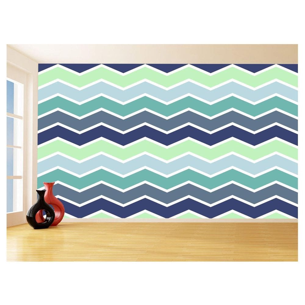 Papel De Parede 3D Sala Chevron Zig Zag Listras 3,5M Zig80