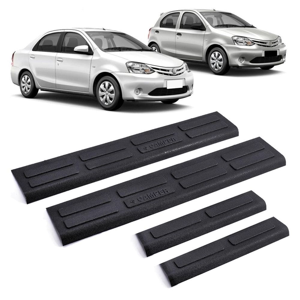 Soleira 4 portas plástico injetado preto etios hatch 2018