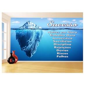 Papel De Parede 3D Arte Iceberg Do Sucesso Água 3,5M Tra115