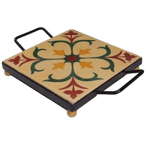 Descanso De Panela Apoio De Mesa Ladrilho Hidráulico P- Travessa Ladrilho D1