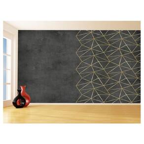 Papel De Parede 3D Concreto Queimado Risco Bege 3,5M Kkt83
