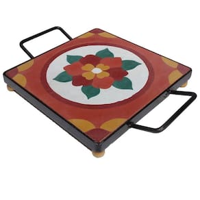 Descanso De Panela Apoio De Mesa Ladrilho Hidráulico P- Travessa Ladrilho F2