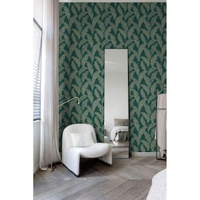 Papel de parede maison folhagem verde - alta tecnologia
