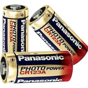 Bateria cr123a panasonic lithium 3v kit 3 pilha