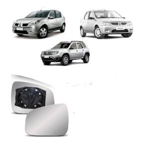 Lente espelho retrovisor duster 2009 10 11 esquerdo
