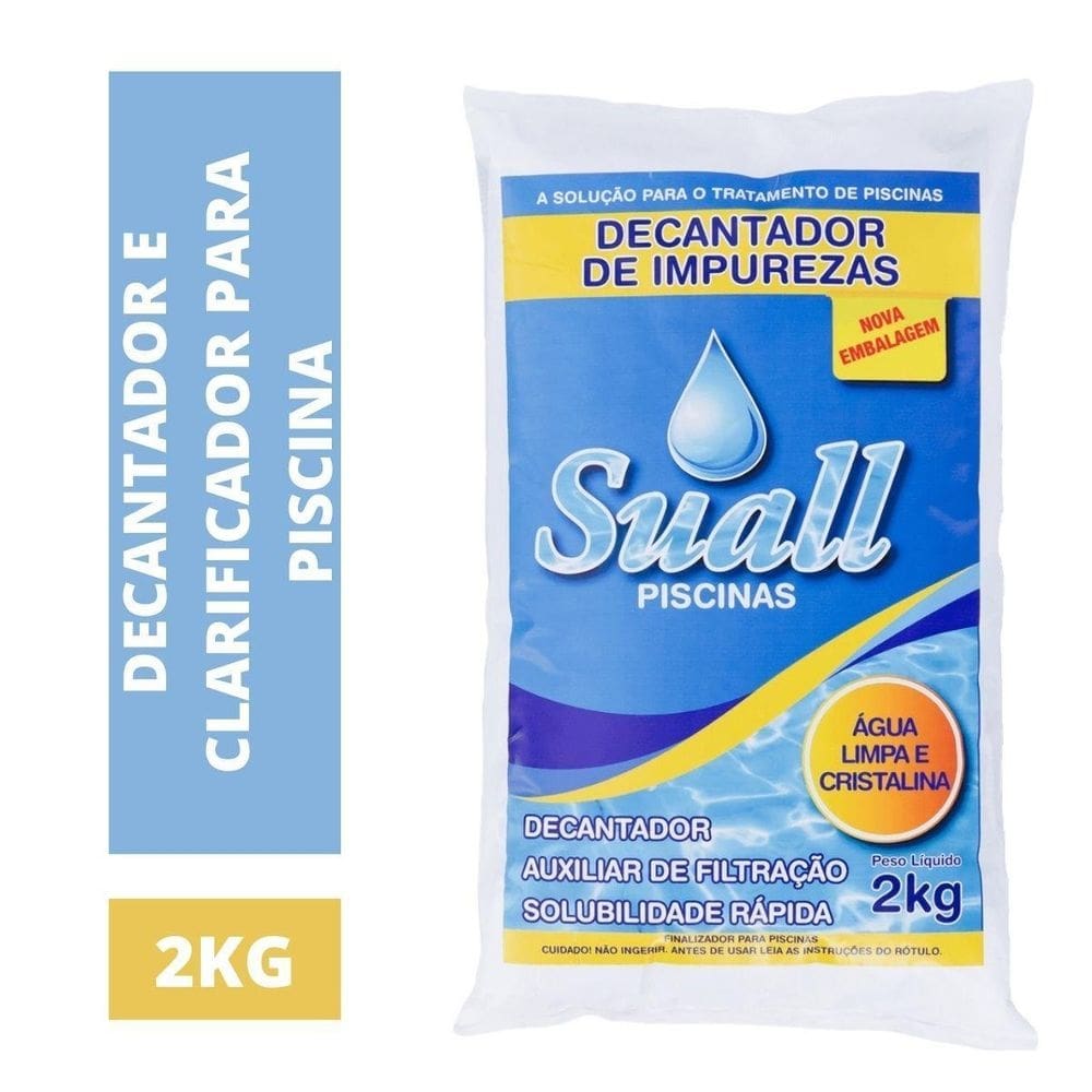 Sulfato Alumínio Decantador Clarificante Piscinas Suall 2Kg