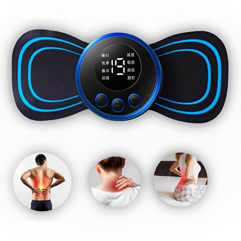 Mini massageador elétrico portátil cervical ems alivia dores