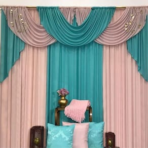 Cortina afro 3 metros sala quarto para varão - salmão
