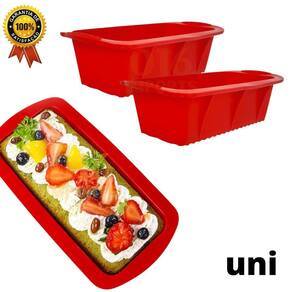 Forma De Bolo Inglês Pão Retangular Silicone Torta