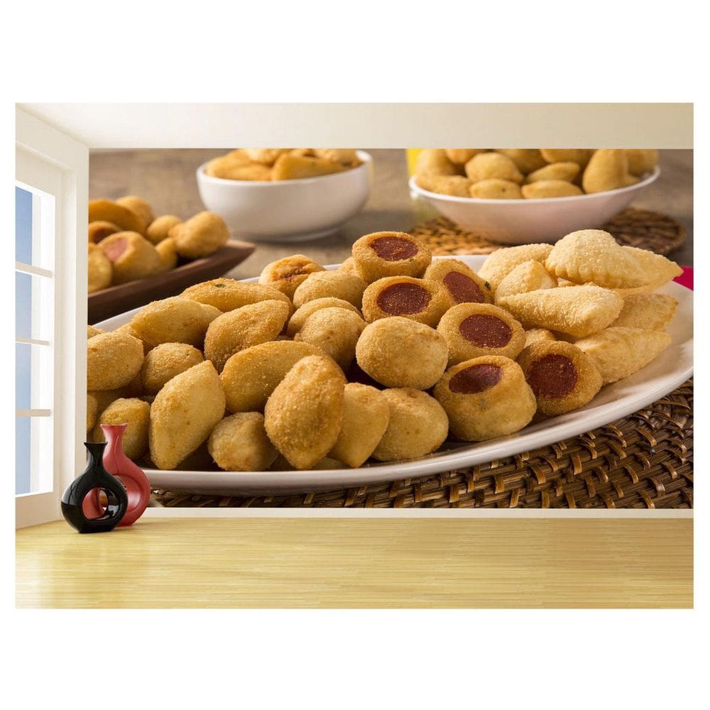 Papel De Parede Alimentos Salgados Coxinha Bar 3,5M Al503