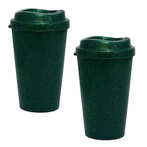 Kit 2 copos mug fibra madeira greencolors verde 320ml