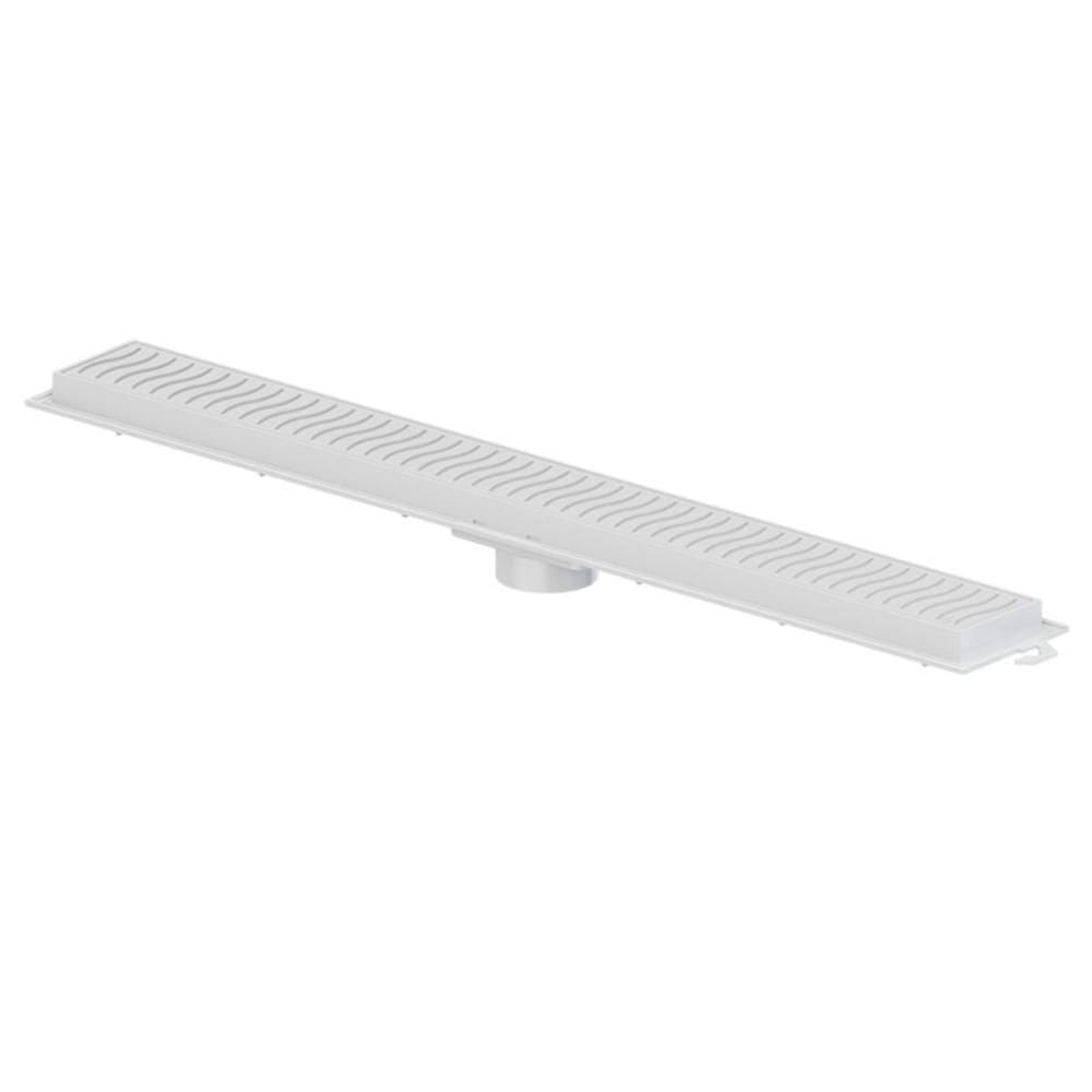 Ralo Linear Grelha Branca Tigre 50cm