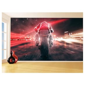 Papel De Parede 3D Moto Esporte Viagem Estrada 3,5M Bkm69
