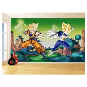 Papel De Parede Dragon Ball Goku Vegeta Anime 3,5M Dbz323