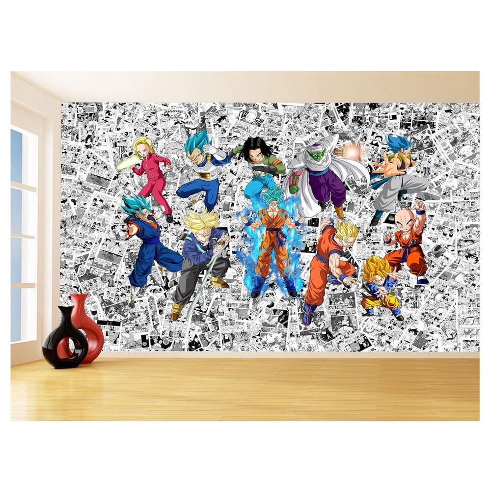 Papel De Parede 3D Dragon Ball Goku Vegeta Anime 3,5M Dbz99