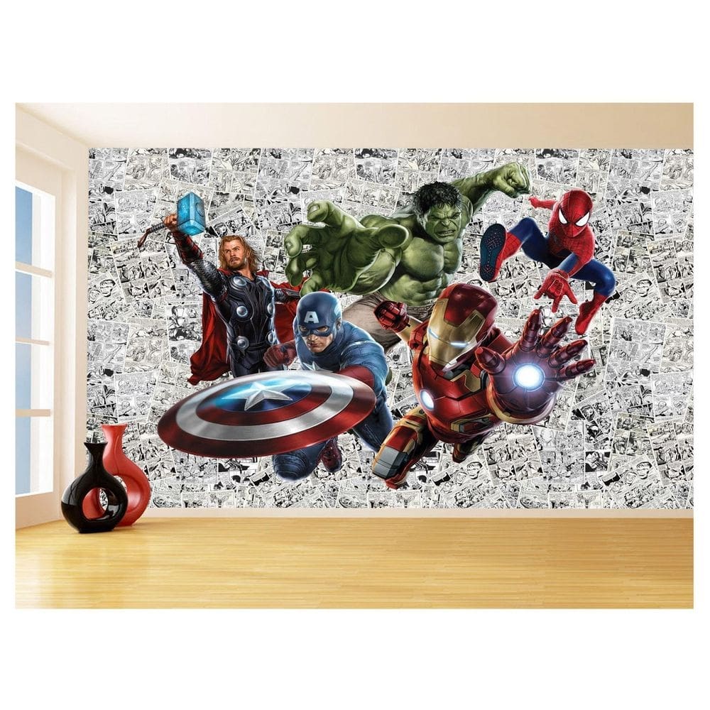 Papel De Parede 3D Heróis Página Quadrinhos Hq 3,5M Nhma150