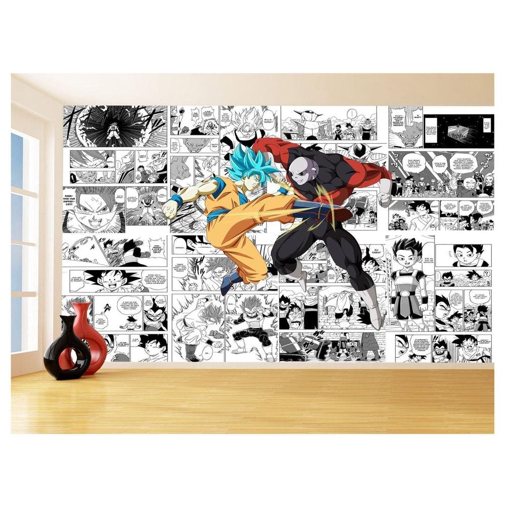 Papel De Parede Dragon Ball Goku Vegeta Anime 3,5M Dbz246