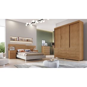 Guarda Roupa Solteiro 3 Portas 9 Gavetas - Capri-Cumaru - Móveis Novo Horizonte