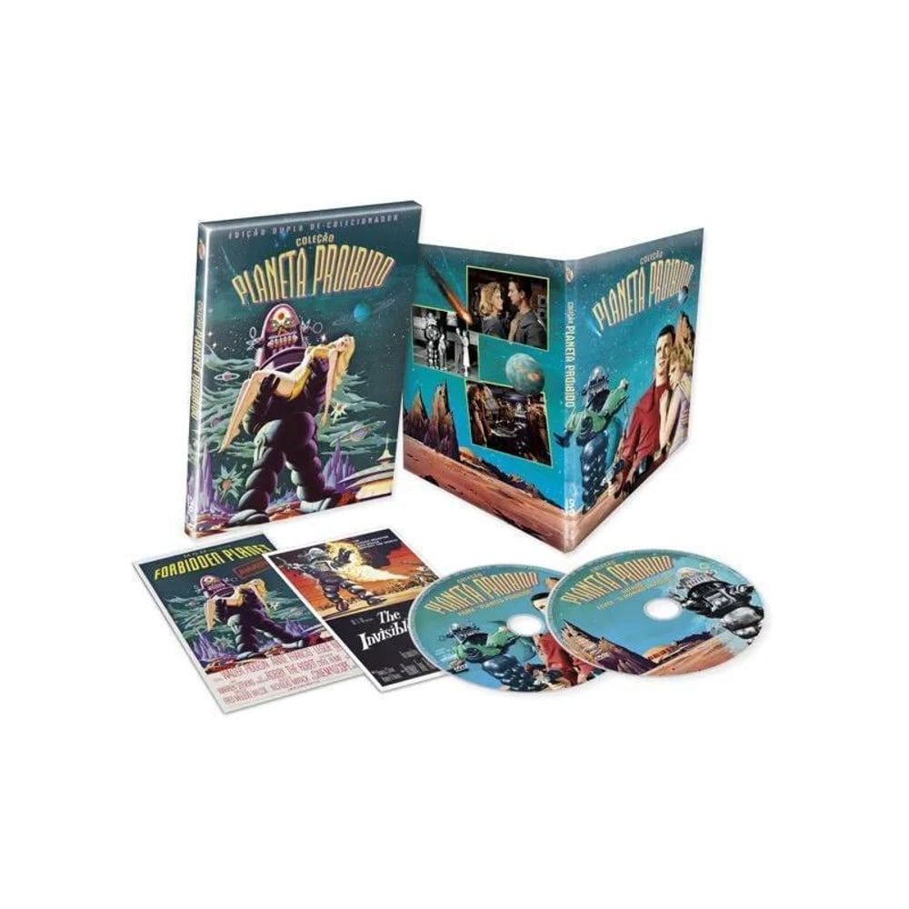 Box dvd coleção planeta proibido - digipack 2 dvd`s + cards