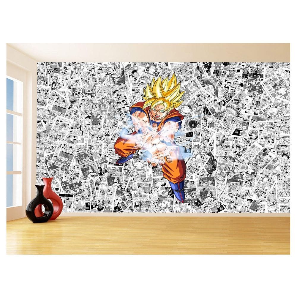 Papel De Parede Dragon Ball Goku Página Manga 3,5M Dbz521