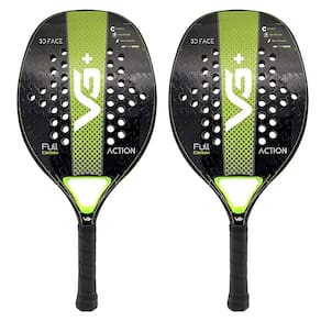 Kit com 2 Raquetes de Beach Tennis Classic Full Carbon Vg Plus