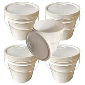 Balde Para Salgados 5L E Tampa Lacre - 5 Pçs