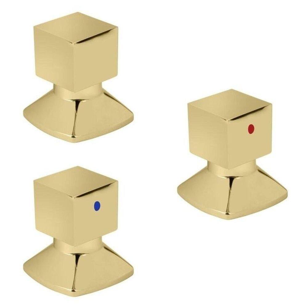 Kit com 3 Acabamentos Para Registro C46 Água Quente/Fria Gold GO5246 Ducon Metais Gold
