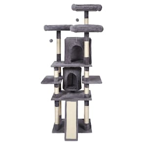 Arranhador Brinquedo Pet P/ Gatos Torre 8 Andares + Casinha