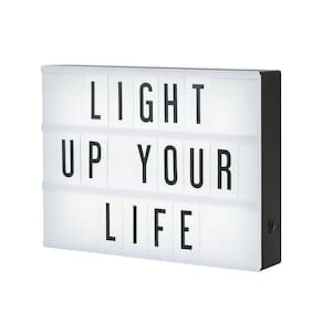 Luminária Quadro Letreiro Led Painel 90 Letras Números