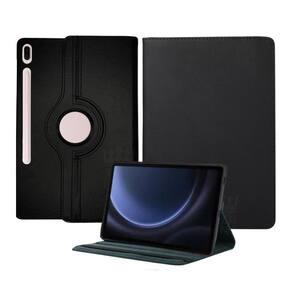 Case Giratório Em Couro Para Galaxy Tab S9 Fe+ 12,4
