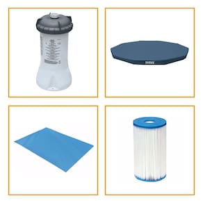 Kit Filtro 2.006 Litros/hora + Capa 366 Estrutural e Forro Intex 110v