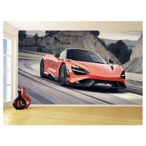 Papel De Parede 3D Carro Mc Laren Pista Super 3,5M Car273