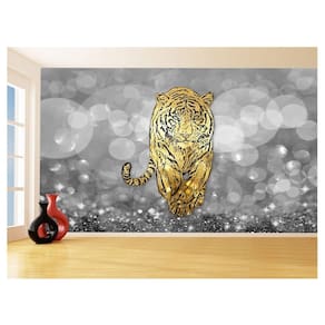 Papel De Parede 3D Animais Pop Art Tigre Felino 3,5M Pxa153