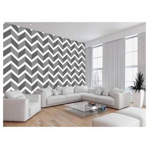 Papel De Parede 3D Sala Chevron Zig Zag Listras 3,5M Zig03