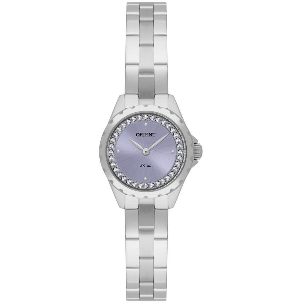 Relógio Orient Feminino Prateado 22MM 50m À Prova D`Água