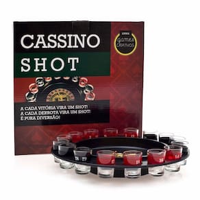 Jogo roleta cassino com 16 copos shot drinks bebidas