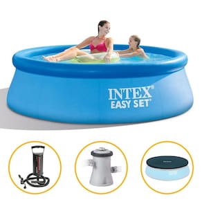 Piscina Inflável Easy Set 3.077 Litros com Bomba + Capa + Bomba Filtrante Intex 110v