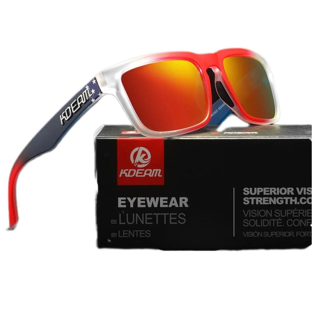 Óculos De Sol Esportivo Polarizado Kdeam C21 Mirrored Red