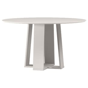 Mesa de Jantar Isabela 135x135 cm com Vidro Off White – New Ceval